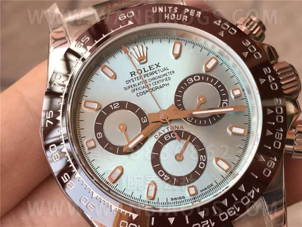 N Factory Rolex buz mavisi Daytona "4130 mekanizma" işçilik incelemesi - 11.11 stoktan gerçek çekim — 15. fotoğraf