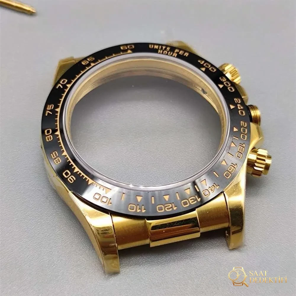 N Factory Rolex Daytona «4130» Edison Chen model altın Daytona parça inceleme - Kadran Detayı ve Bezel İşçiliği