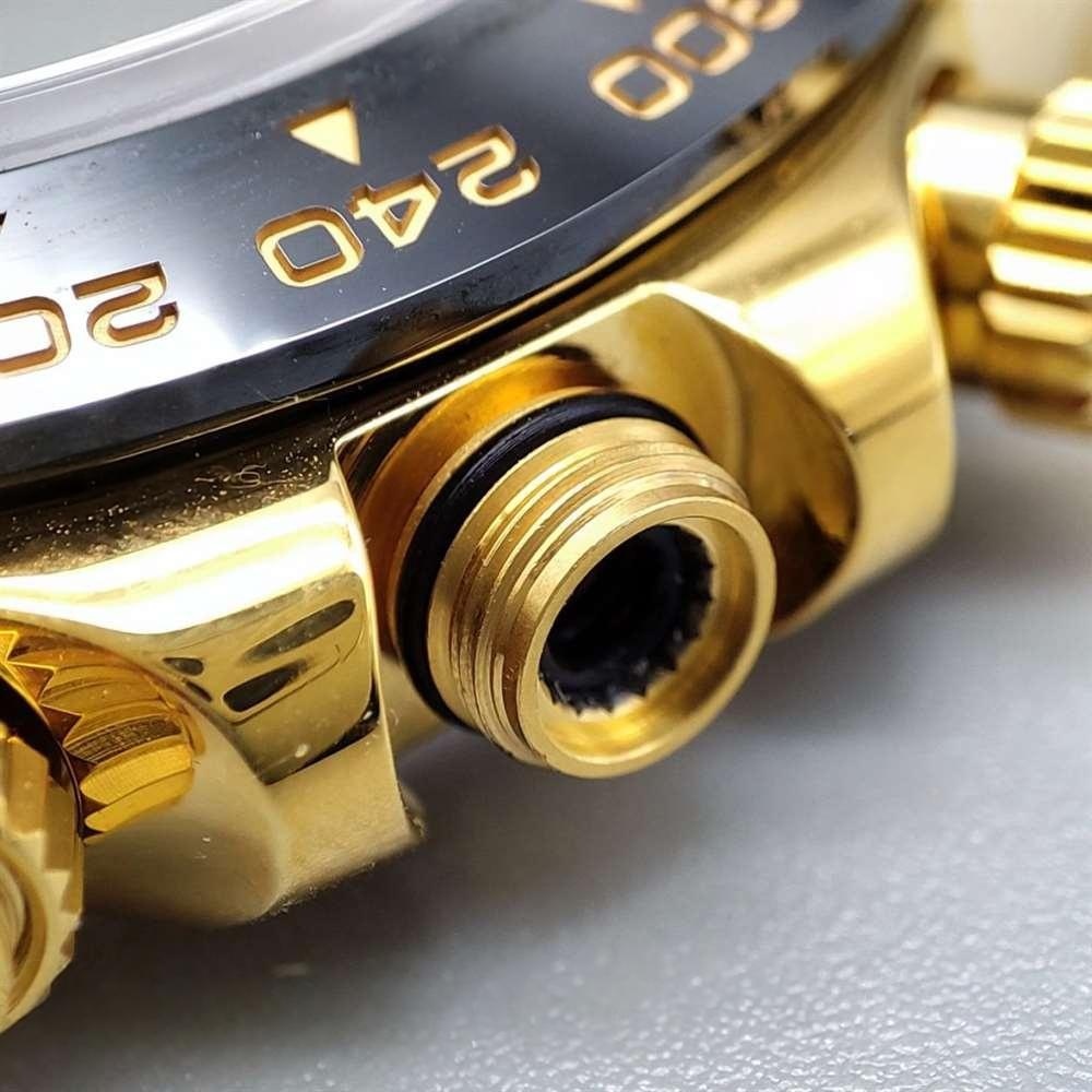 N Factory Rolex Daytona «4130» Edison Chen model altın Daytona parça inceleme — 4. fotoğraf