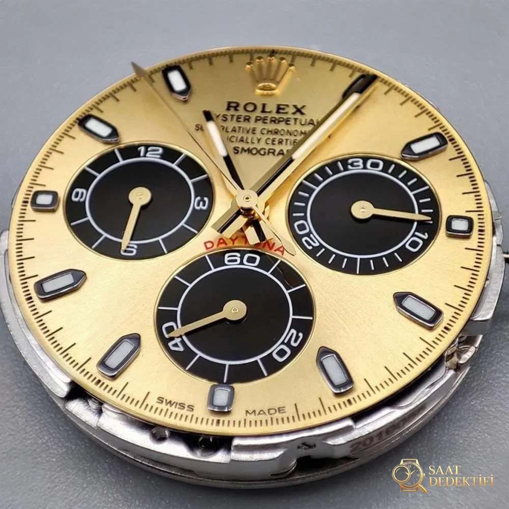 N Factory Rolex Daytona «4130» Edison Chen model altın Daytona parça inceleme - Klips Kilidi ve Lazer Damgalar
