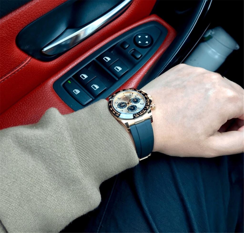N Factory Rolex Daytona «4130» Edison Chen model altın Daytona parça inceleme — 20. fotoğraf
