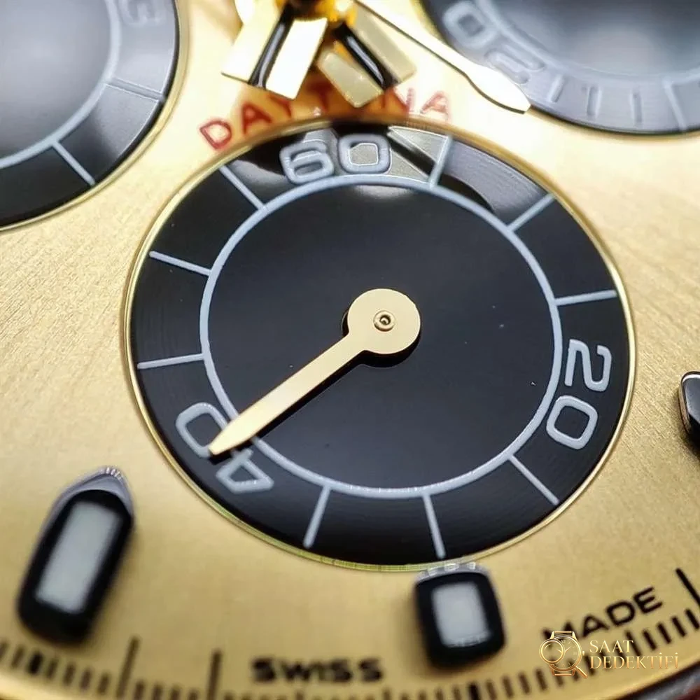 N Factory Rolex Daytona «4130» Edison Chen model altın Daytona parça inceleme - Balans Çarkı ve Zemberek Aksamı