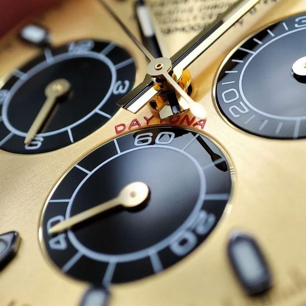 N Factory Rolex Daytona «4130» Edison Chen model altın Daytona parça inceleme — 27. fotoğraf