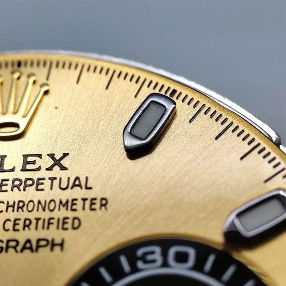 N Factory Rolex Daytona «4130» Edison Chen model altın Daytona parça inceleme — 31. fotoğraf