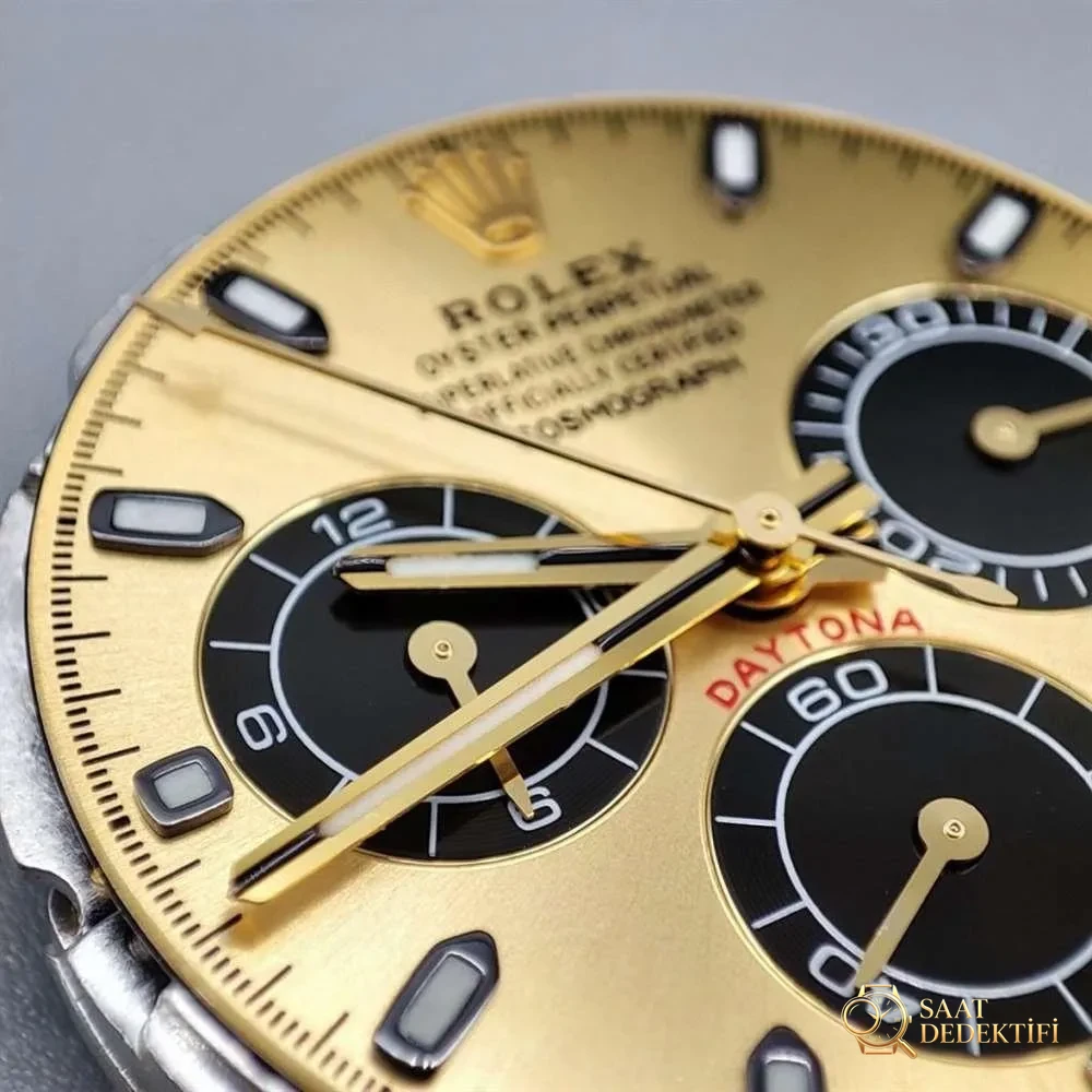 N Factory Rolex Daytona «4130» Edison Chen model altın Daytona parça inceleme - Yan Profil Kalınlık ve Ergonomik Kavis