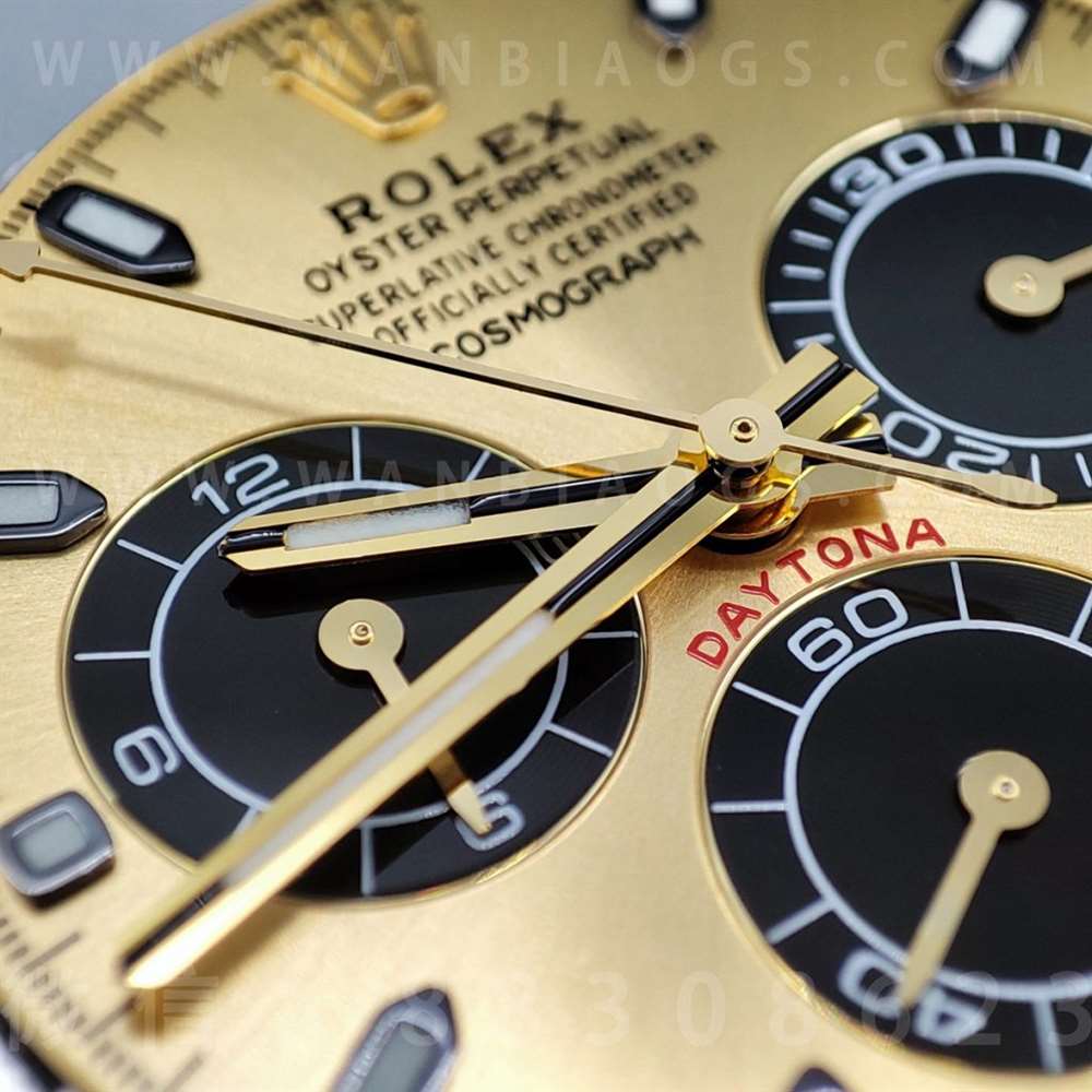 N Factory Rolex Daytona «4130» Edison Chen model altın Daytona parça inceleme — 37. fotoğraf
