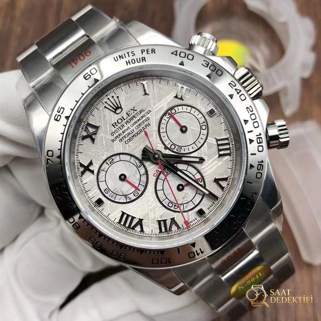 N Factory Rolex Daytona 4130 mekanizmalı gerçek göktaşı kadran işçiliği iyi mi? - Kadran Güneş Işını (Sunburst) Efekti