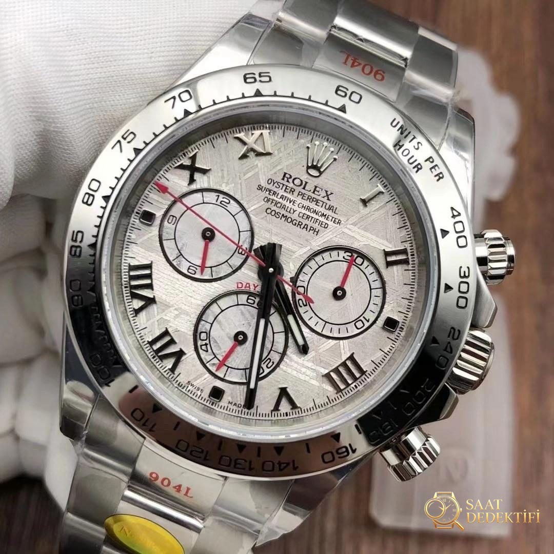 N Factory Rolex Daytona 4130 mekanizmalı gerçek göktaşı kadran işçiliği iyi mi? - Kasa Profili ve Kurma Kolu İncelemesi