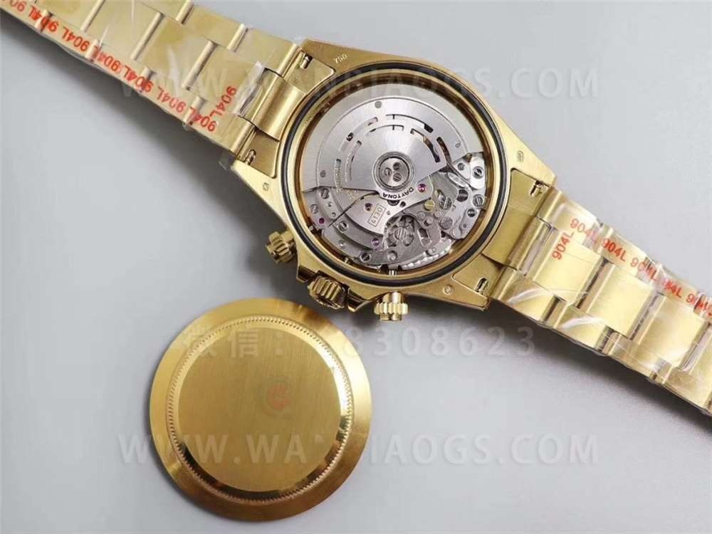 N Factory Rolex Daytona 4130 mekanizmalı «Yeşil-Altın Daytona» işçilik incelemesi — 6. fotoğraf