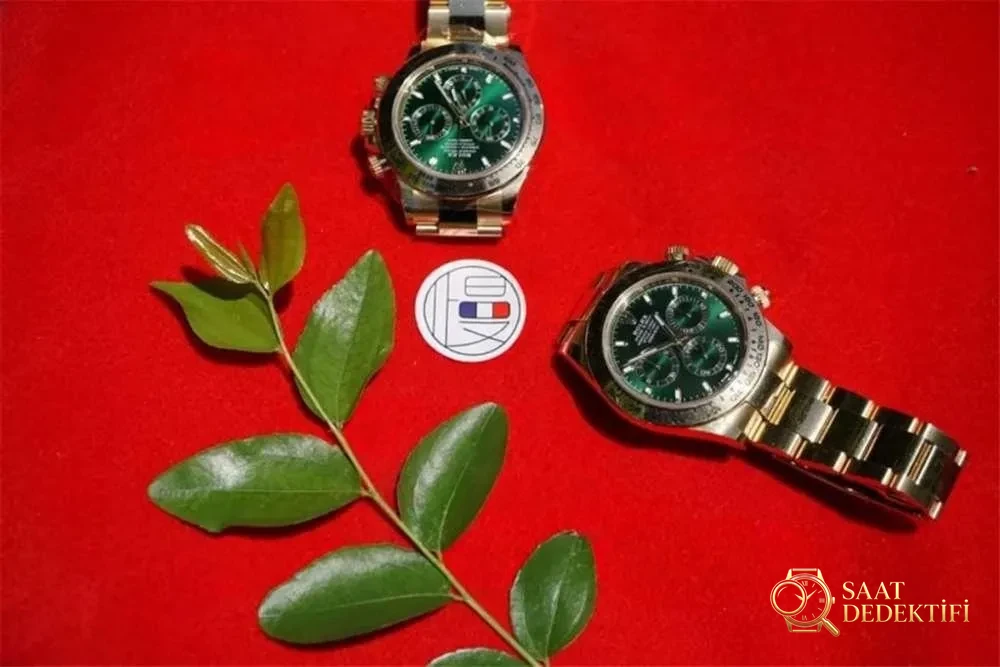 N Factory Rolex Daytona 4130 mekanizmalı «Yeşil-Altın Daytona» işçilik incelemesi - Fosfor ve Super-LumiNova Gece Görünümü