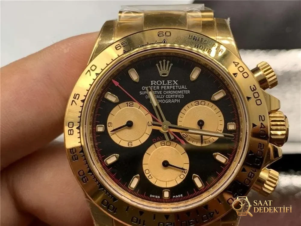 N Factory Rolex Daytona 4130 mekanizmalı «Yeşil-Altın Daytona» işçilik incelemesi - Yan Profil ve Kordon Bağlantısı