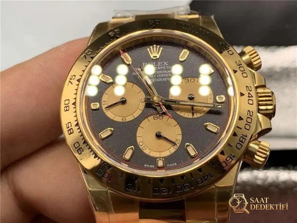N Factory Rolex Daytona 4130 mekanizmalı «Yeşil-Altın Daytona» işçilik incelemesi - Genel Açı ve Estetik Duruş