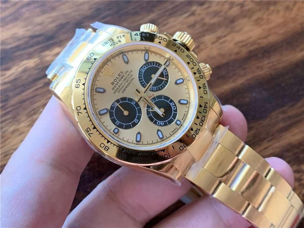 N Factory Rolex Daytona 4130 mekanizmalı «Yeşil-Altın Daytona» işçilik incelemesi — 16. fotoğraf