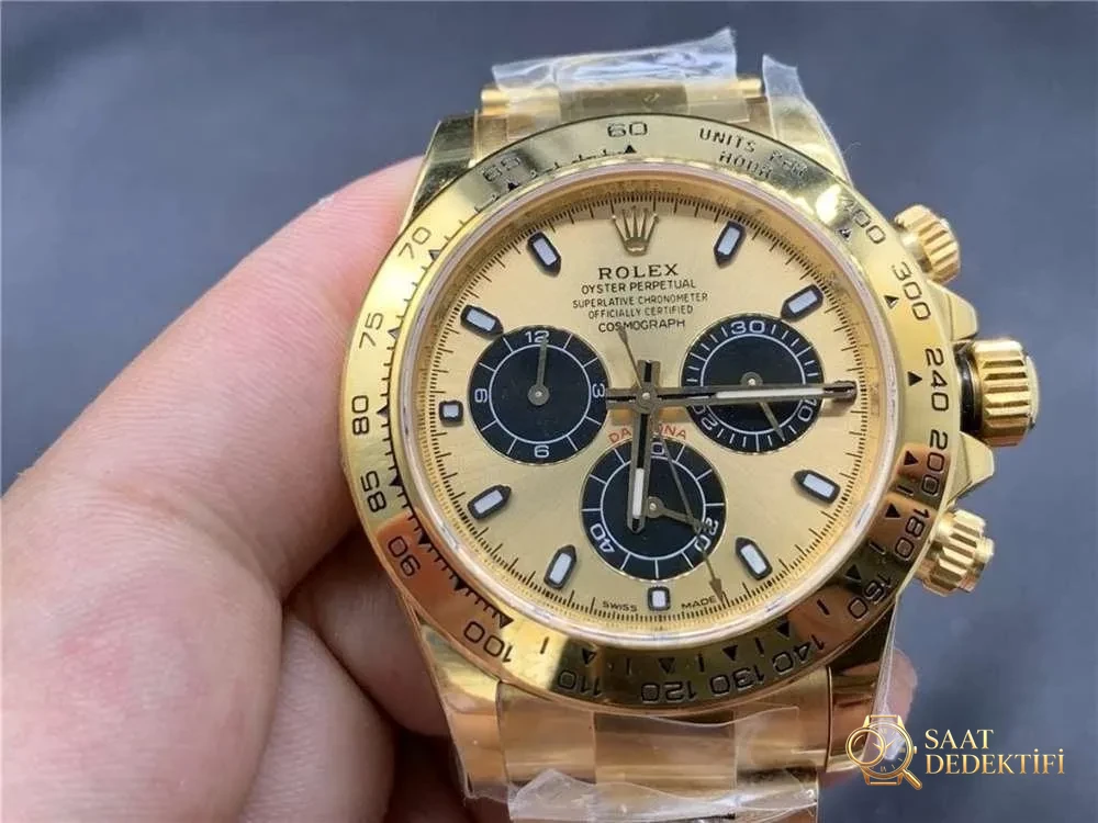 N Factory Rolex Daytona 4130 mekanizmalı «Yeşil-Altın Daytona» işçilik incelemesi - Kadran İbreleri ve Saniye Akışı