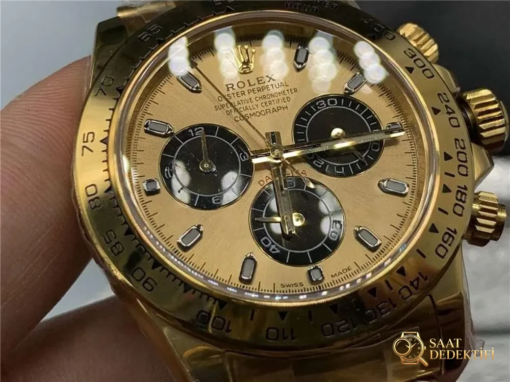 N Factory Rolex Daytona 4130 mekanizmalı «Yeşil-Altın Daytona» işçilik incelemesi - Mekanizma Çark Dizilimi ve Taş Yatakları