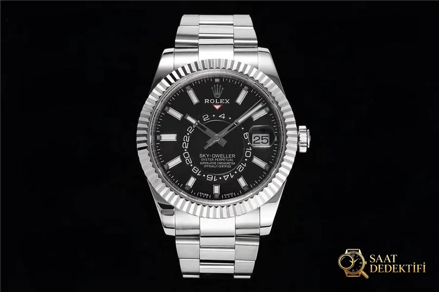 N Factory Rolex Sky-Dweller Serisi m326934-0005 - Kadran Detayı ve Bezel İşçiliği