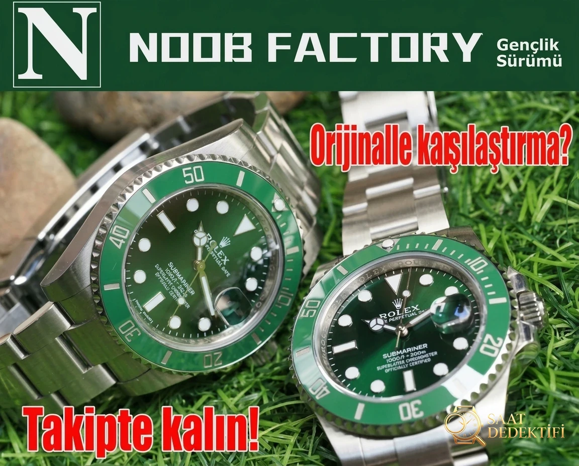 Karşılaştırmalı inceleme: N Factory Genç Sürüm Rolex Submariner serisi 116610LV-97200 yeşil kadran kol saati (Yeşil Su Hayaleti) - Kadran Detayı ve Bezel İşçiliği