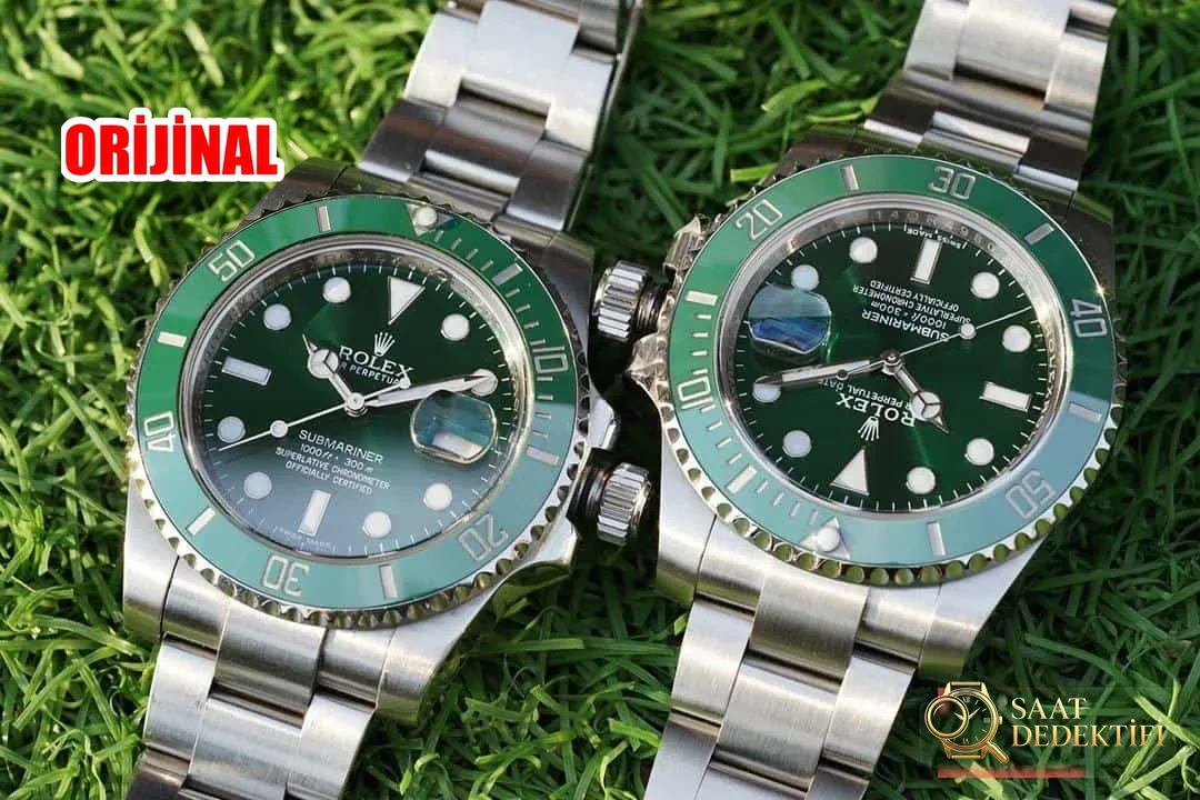 Karşılaştırmalı inceleme: N Factory Genç Sürüm Rolex Submariner serisi 116610LV-97200 yeşil kadran kol saati (Yeşil Su Hayaleti) - Arka Kapak Gravür ve Seri Numarası