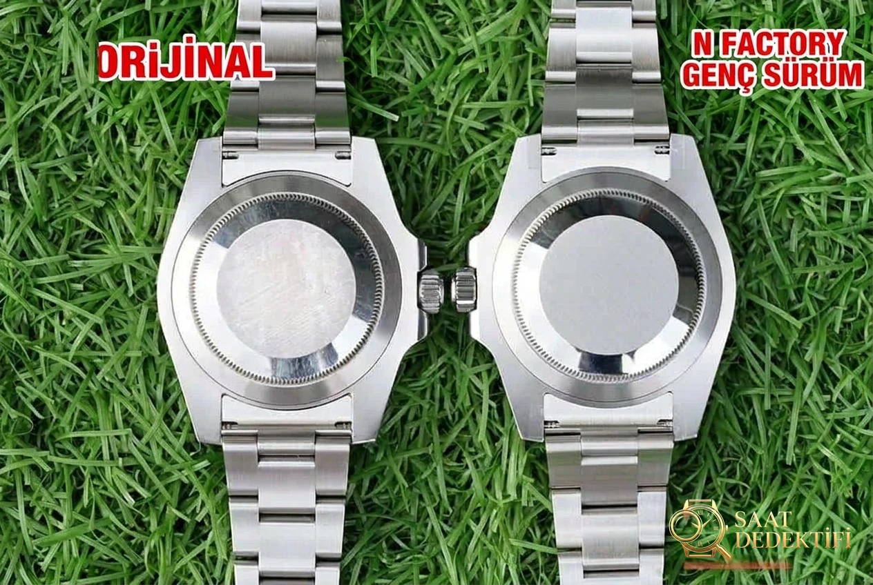 Karşılaştırmalı inceleme: N Factory Genç Sürüm Rolex Submariner serisi 116610LV-97200 yeşil kadran kol saati (Yeşil Su Hayaleti) - Kadran Güneş Işını (Sunburst) Efekti