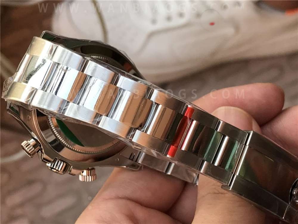 N Factory Rolex V4 Daytona 116509 «gümüş kadran kırmızı akrep-yelkovan» işçilik incelemesi — 6. fotoğraf