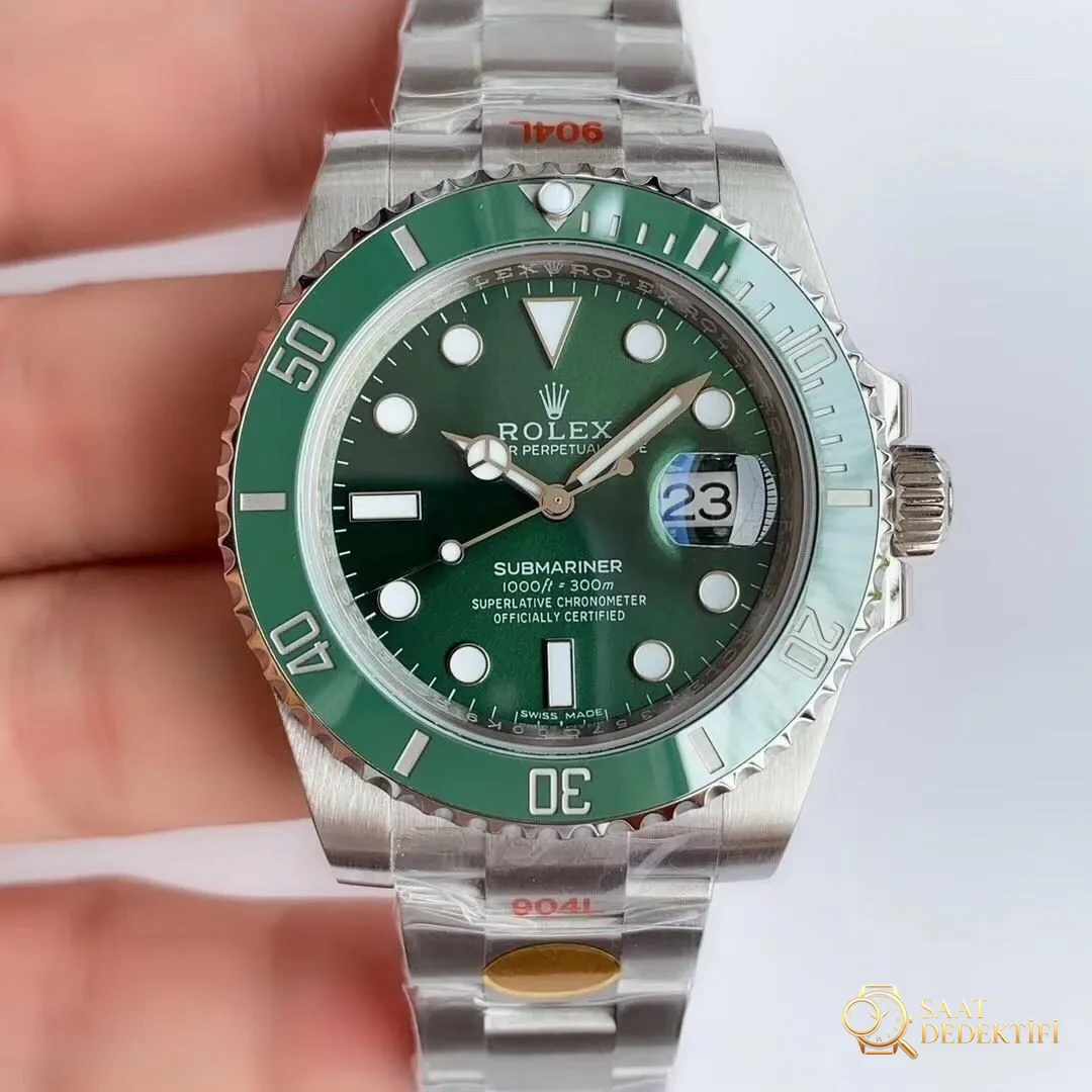 N Factory V10 versiyonu detaylı inceleme: Rolex Submariner yeşil su hayaleti siyah su hayaleti 11610 - Kasa Profili ve Kurma Kolu İncelemesi