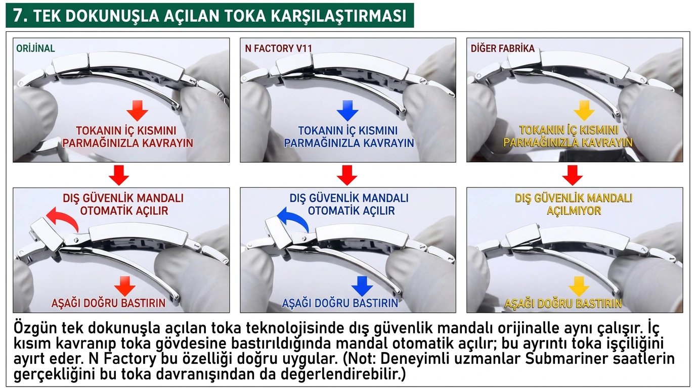 Gerçek-replika karşılaştırması: N Factory V11 Rolex yeşil su hayaleti, V10'a göre hangi noktalarda geliştirildi? - görsel 6