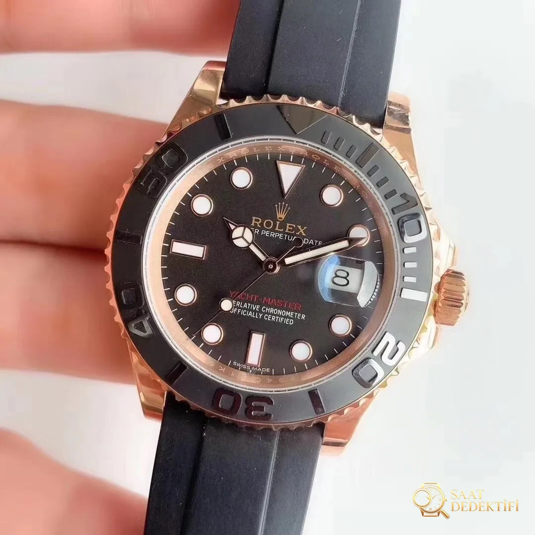 N Factory V8 Rolex Altın Yacht-Master rengi solar mı? En üst versiyon mu? - Kasa Profili ve Kurma Kolu İncelemesi