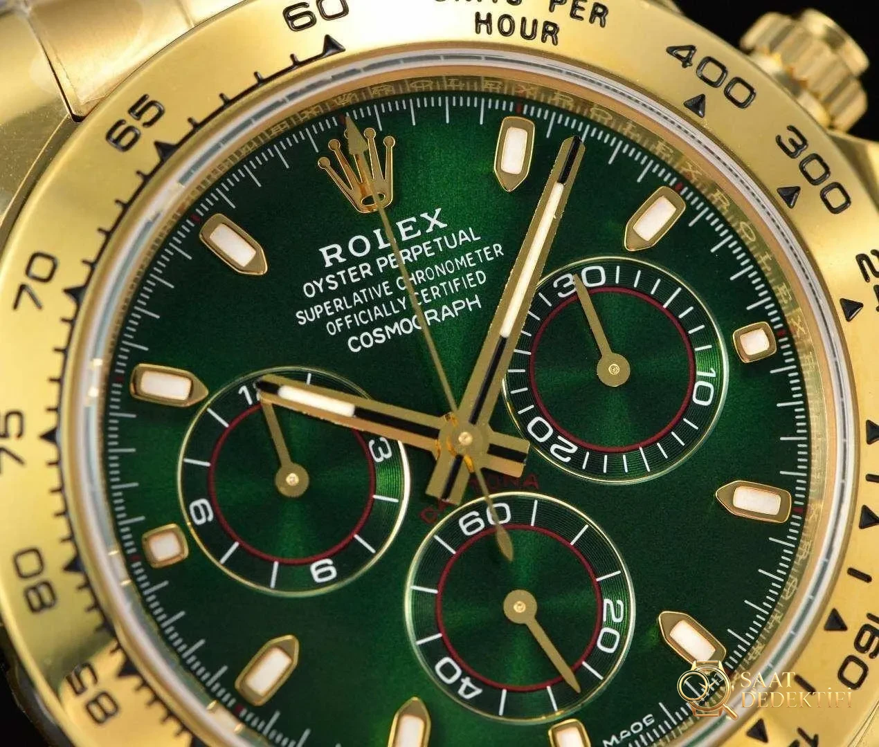 N Factory Yeni Rolex Daytona Yeşil-Altın 4130 Mekanizmalı 116508 Replika Saat İncelemesi - Klips Kilidi ve Lazer Damgalar
