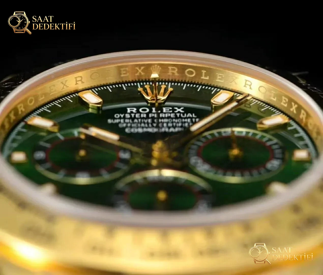 N Factory Yeni Rolex Daytona Yeşil-Altın 4130 Mekanizmalı 116508 Replika Saat İncelemesi - Bilekte Duruş ve Kasa Orantısı