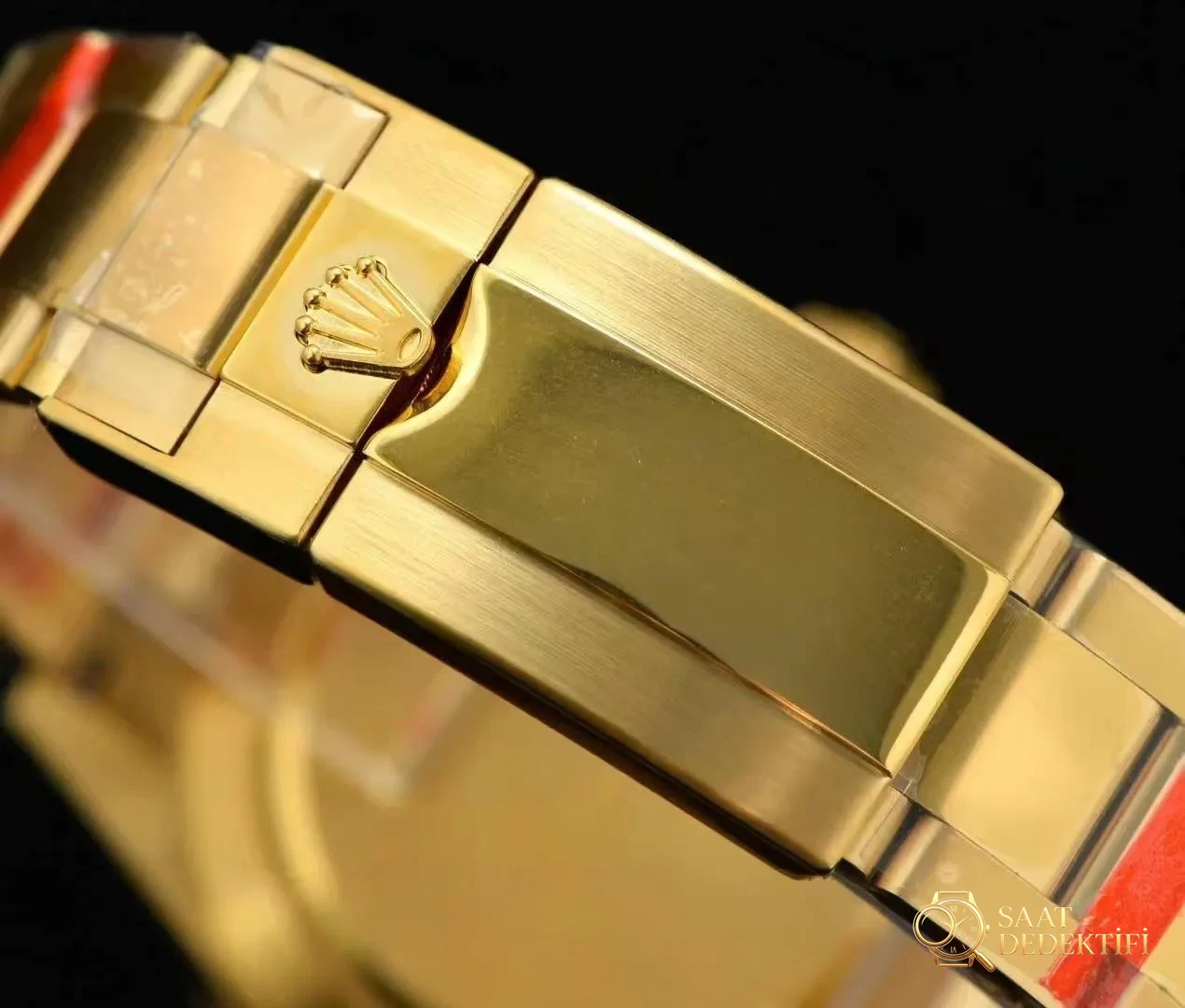 N Factory Yeni Rolex Daytona Yeşil-Altın 4130 Mekanizmalı 116508 Replika Saat İncelemesi - Toka İçi Mikro Ayar Mekanizması