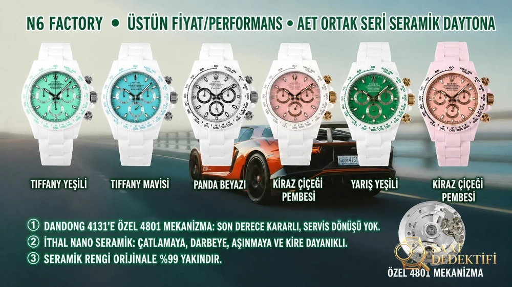 N6 fabrikasından yeni ürünler, Rolex serisi - Kadran Detayı ve Bezel İşçiliği