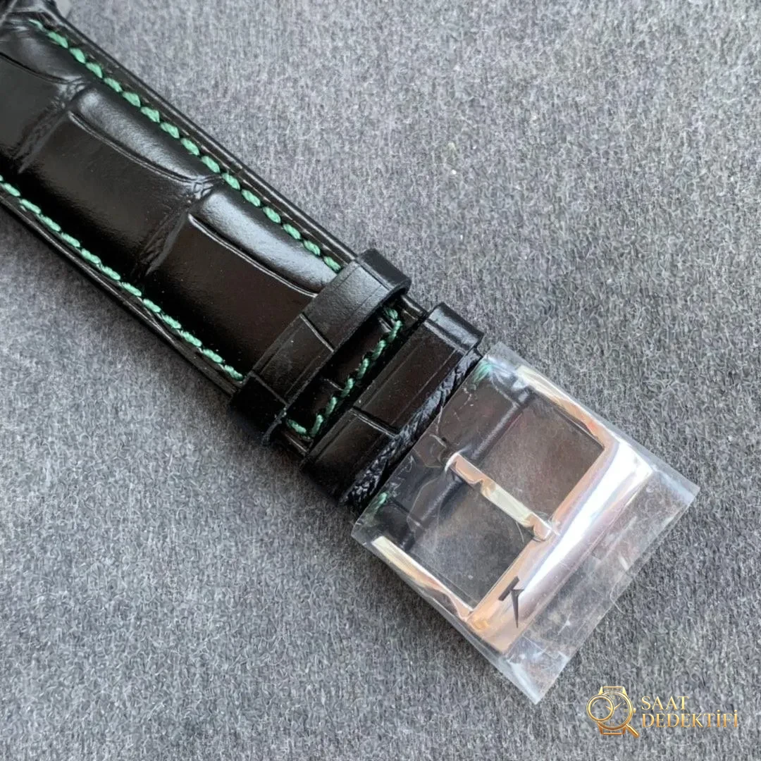 Konstantin Chaykin Siyah Deri Yeşil Stitching