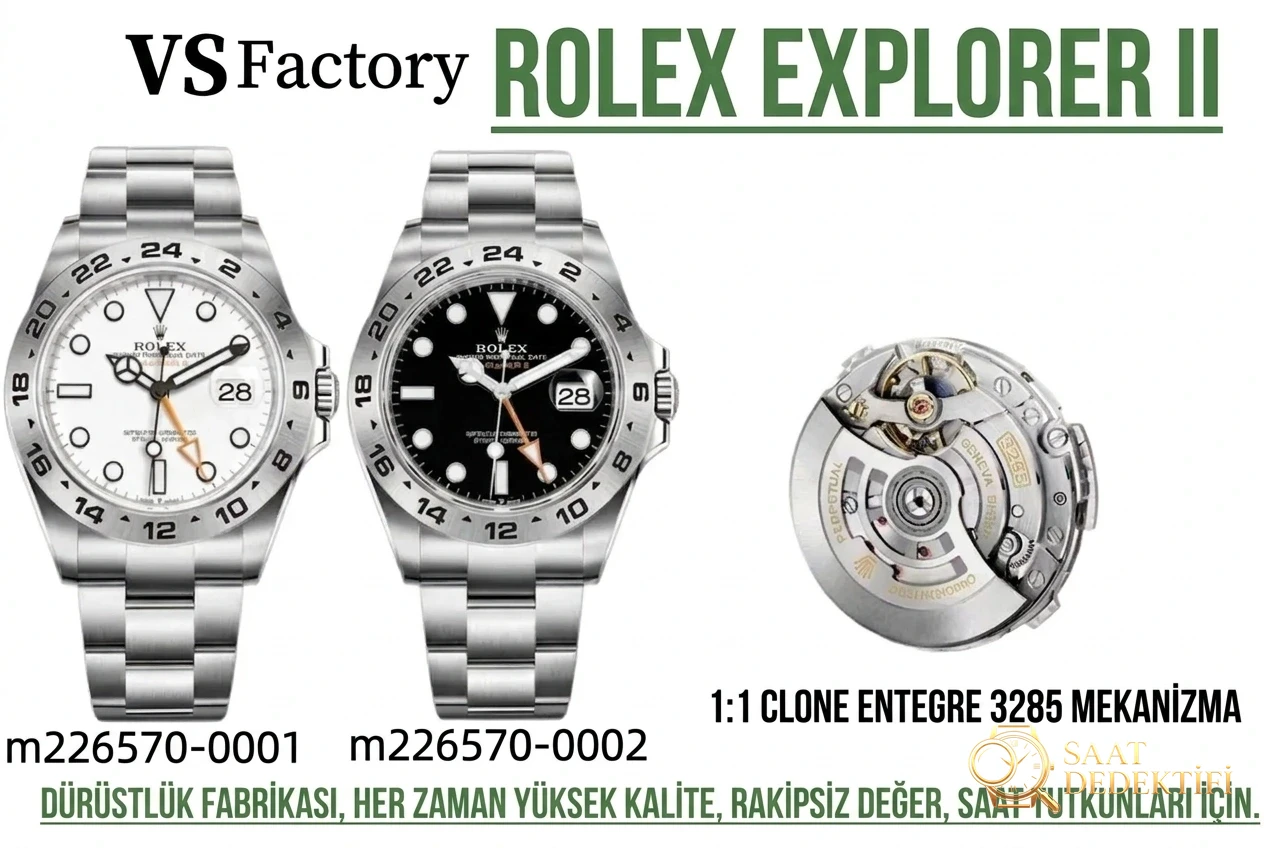 Nihai VS Factory Rolex Explorer II (Ref. 226570) İncelemesi: 3285 Super Clone Geldi