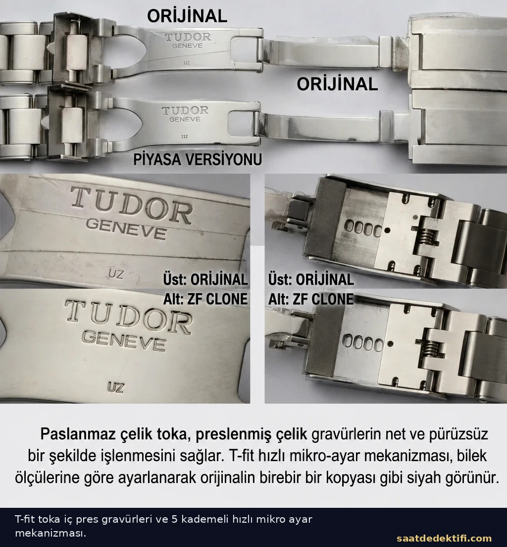 T-fit toka iç pres gravürleri ve 5 kademeli hızlı mikro ayar mekanizması