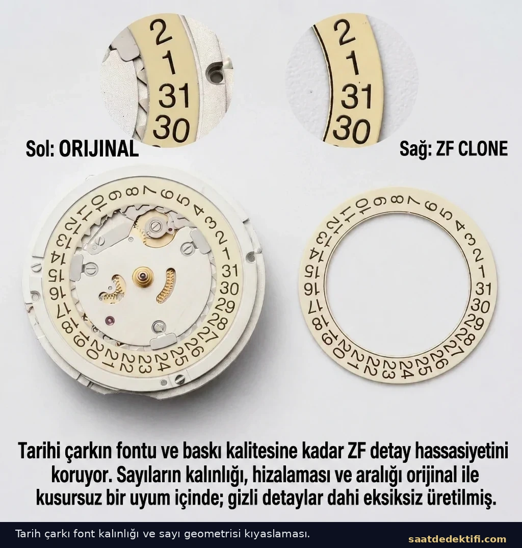 Tarih çarkı font kalınlığı ve sayı geometrisi karşılaştırması