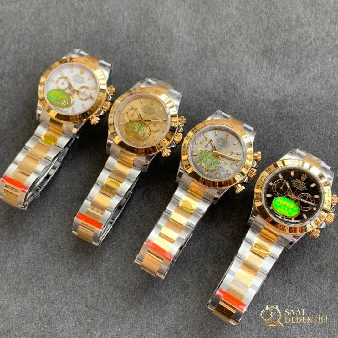 Noob fabrikasından yeni altın/çelik Daytona saatleri - Kadran Detayı ve Bezel İşçiliği