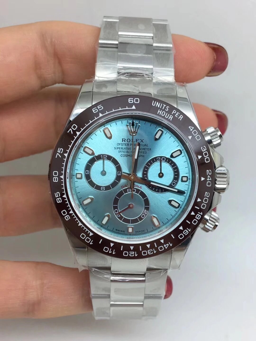 Noob Replika Rolex Daytona Buz Mavisi