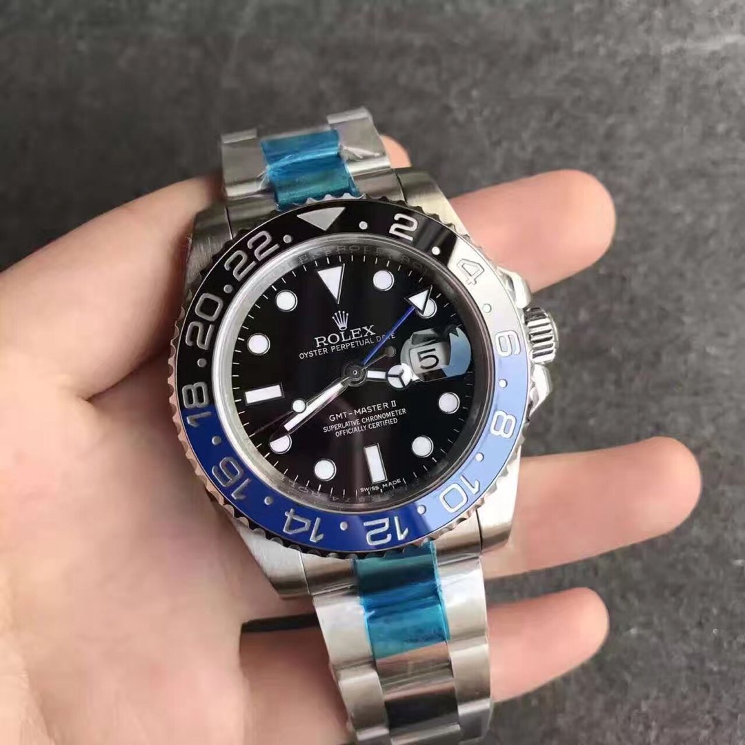 Rolex GMT Master II Siyah Mavi Bezel Replika