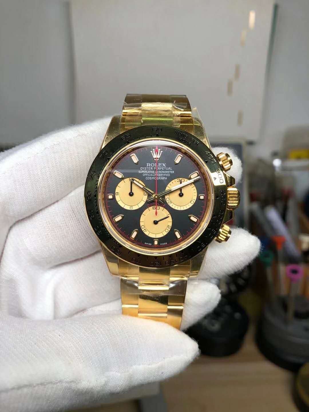 Replika Rolex Daytona Sarı Altın Saat