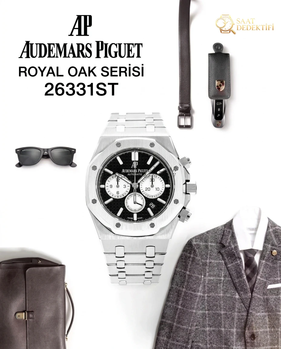 OM Factory Audemars Piguet Royal Oak Offshore Chronograph 26331ST replika saat: gerçek-replika karşılaştırması ve orijinal inceleme - Kadran Detayı ve Bezel İşçiliği
