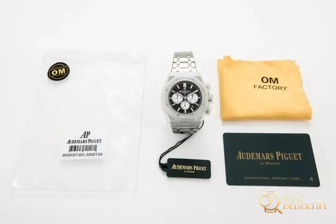 OM Factory Audemars Piguet Royal Oak Offshore Chronograph 26331ST replika saat: gerçek-replika karşılaştırması ve orijinal inceleme - Klips Kilidi ve Lazer Damgalar
