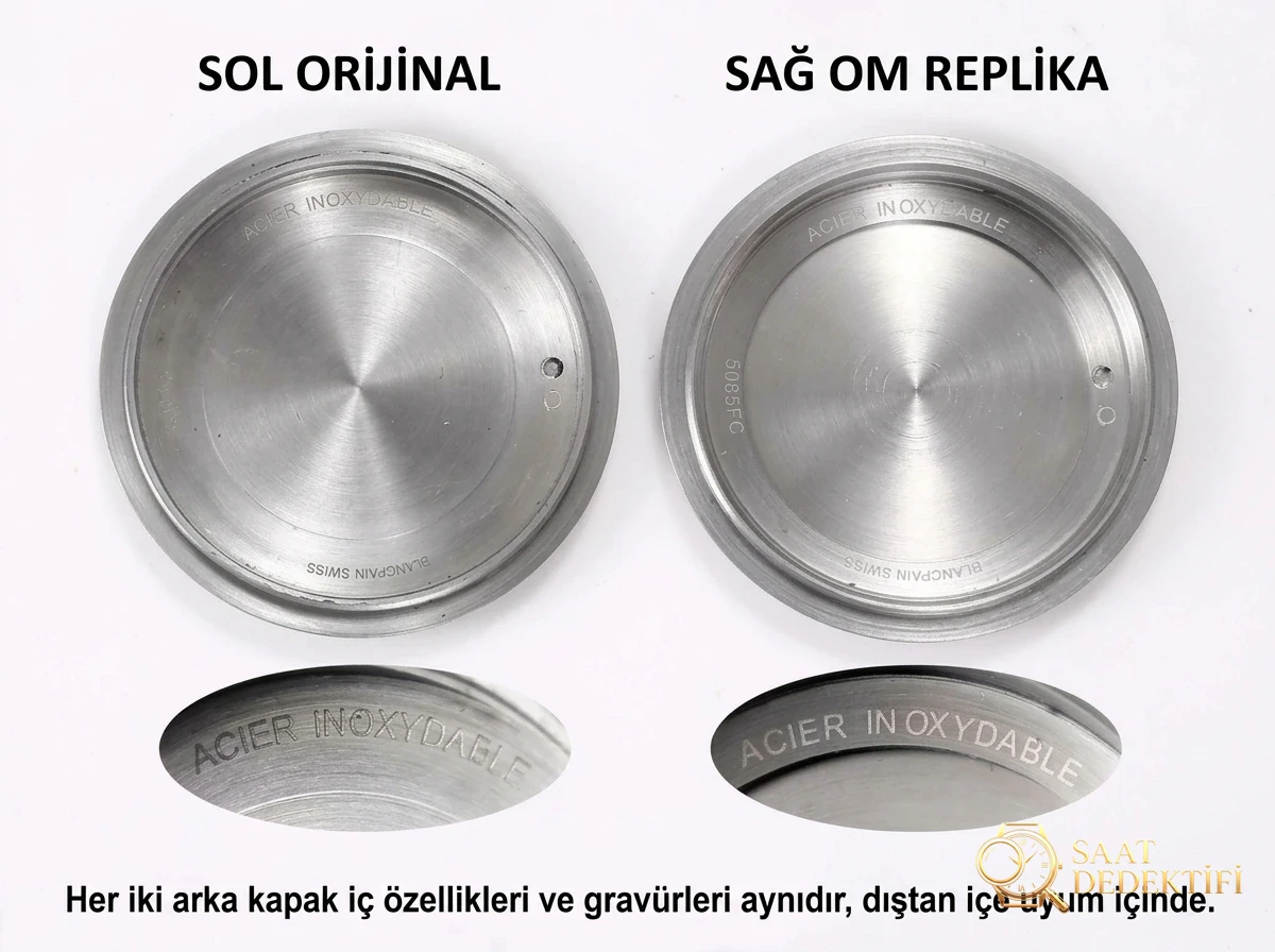 OM Factory Blancpain Fifty Fathoms 50 Fathoms kronograf serisi kol saati - dalış saatlerinin atası, gerçek-replika karşılaştırmalı inceleme - Fosfor ve Super-LumiNova Gece Görünümü