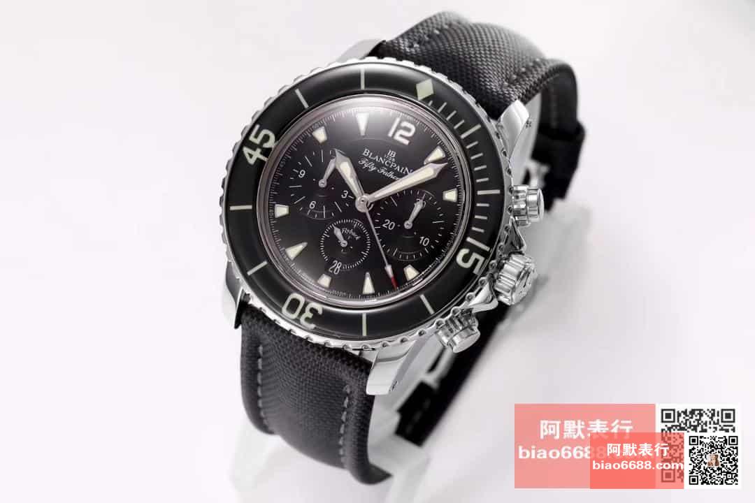 OM Factory Blancpain Fifty Fathoms 50 Fathoms kronograf serisi kol saati - dalış saatlerinin atası, gerçek-replika karşılaştırmalı inceleme — 18. fotoğraf
