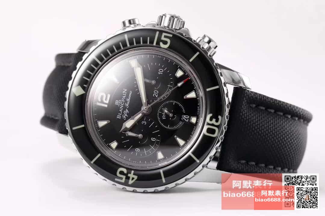 OM Factory Blancpain Fifty Fathoms 50 Fathoms kronograf serisi kol saati - dalış saatlerinin atası, gerçek-replika karşılaştırmalı inceleme — 21. fotoğraf