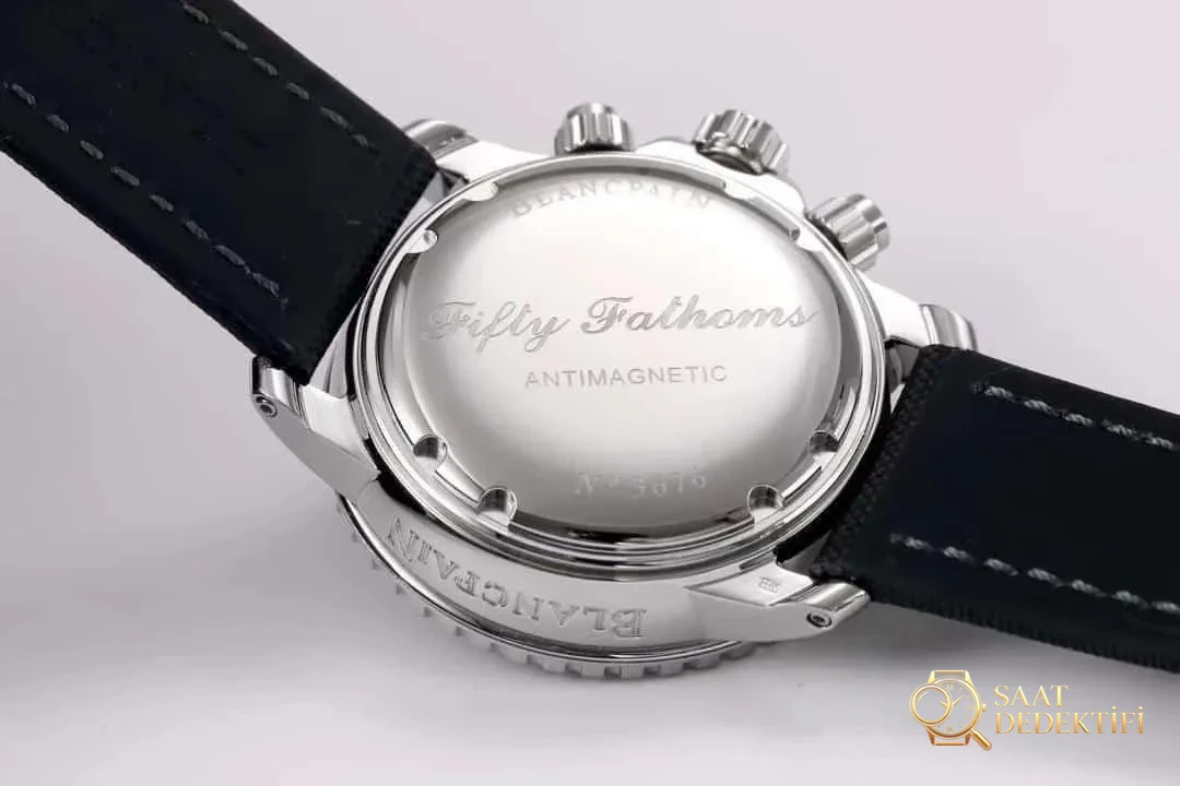 OM Factory Blancpain Fifty Fathoms 50 Fathoms kronograf serisi kol saati - dalış saatlerinin atası, gerçek-replika karşılaştırmalı inceleme - Tepe Kilit Mekanizması ve Conta Yapısı