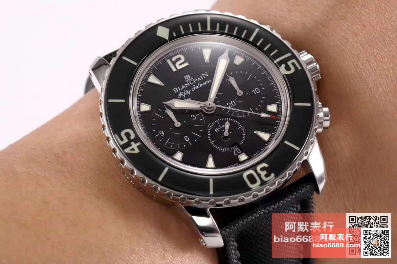 OM Factory Blancpain Fifty Fathoms 50 Fathoms kronograf serisi kol saati - dalış saatlerinin atası, gerçek-replika karşılaştırmalı inceleme — 24. fotoğraf
