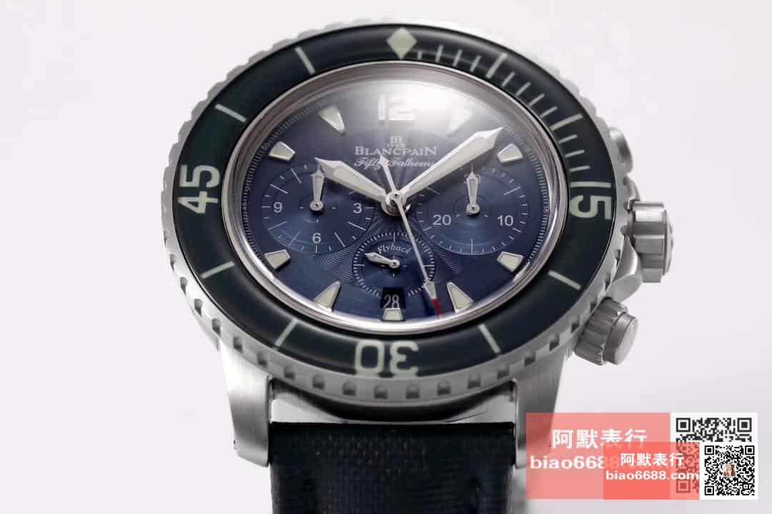 OM Factory Blancpain Fifty Fathoms 50 Fathoms kronograf serisi kol saati - dalış saatlerinin atası, gerçek-replika karşılaştırmalı inceleme — 27. fotoğraf