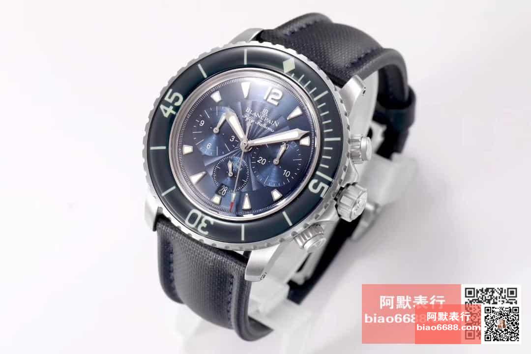 OM Factory Blancpain Fifty Fathoms 50 Fathoms kronograf serisi kol saati - dalış saatlerinin atası, gerçek-replika karşılaştırmalı inceleme — 28. fotoğraf