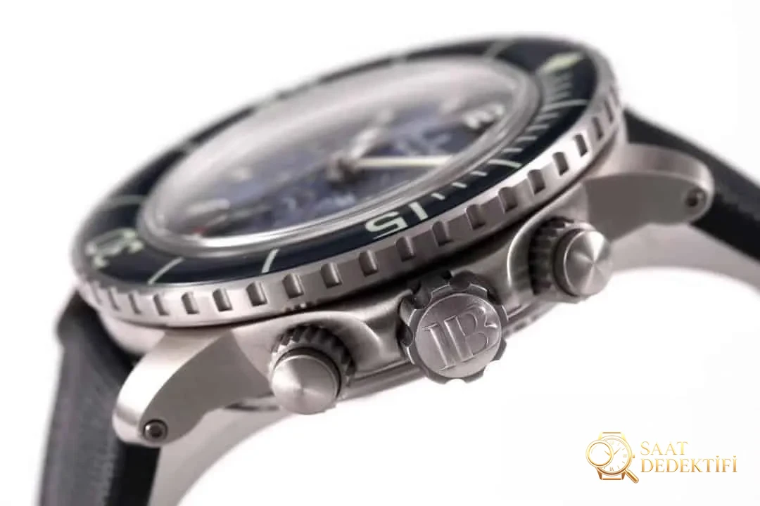 OM Factory Blancpain Fifty Fathoms 50 Fathoms kronograf serisi kol saati - dalış saatlerinin atası, gerçek-replika karşılaştırmalı inceleme - Dalgıç Kilit Uzatması ve Toka Güvenliği