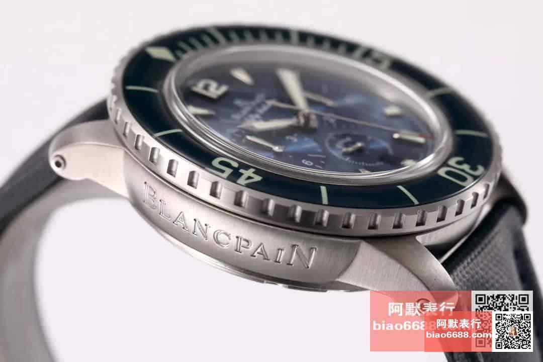OM Factory Blancpain Fifty Fathoms 50 Fathoms kronograf serisi kol saati - dalış saatlerinin atası, gerçek-replika karşılaştırmalı inceleme — 30. fotoğraf